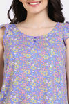 Zivame Floral Pop Woven Short Set - Dutch Canal — thumbnail 5